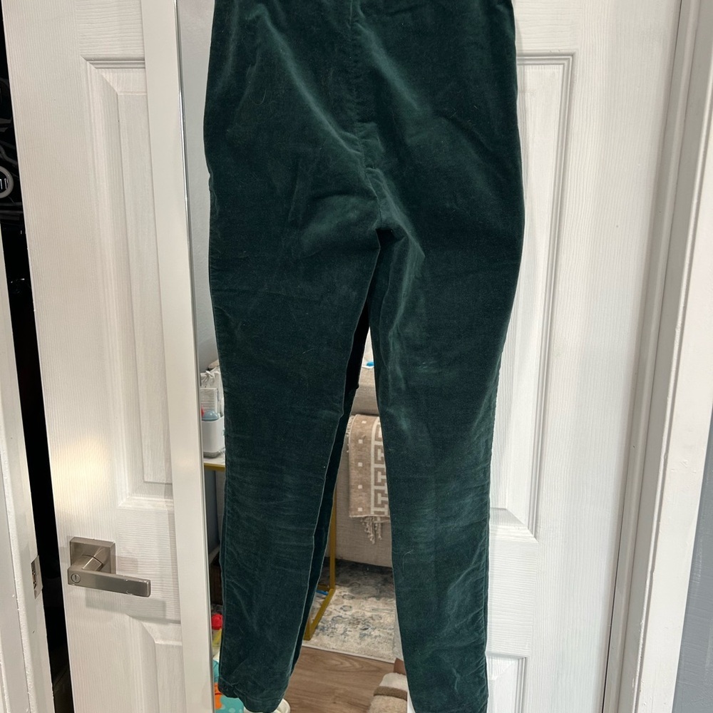 Karen Millen Forest Green High-Waisted Corduroy Slim Pants | US 4 | NWOT - Picture 3 of 5
